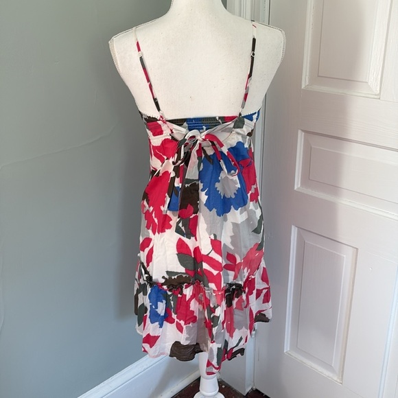 American Eagle Floral Midi Dress Tie Back Size 4 sun dress - Picture 4 of 8